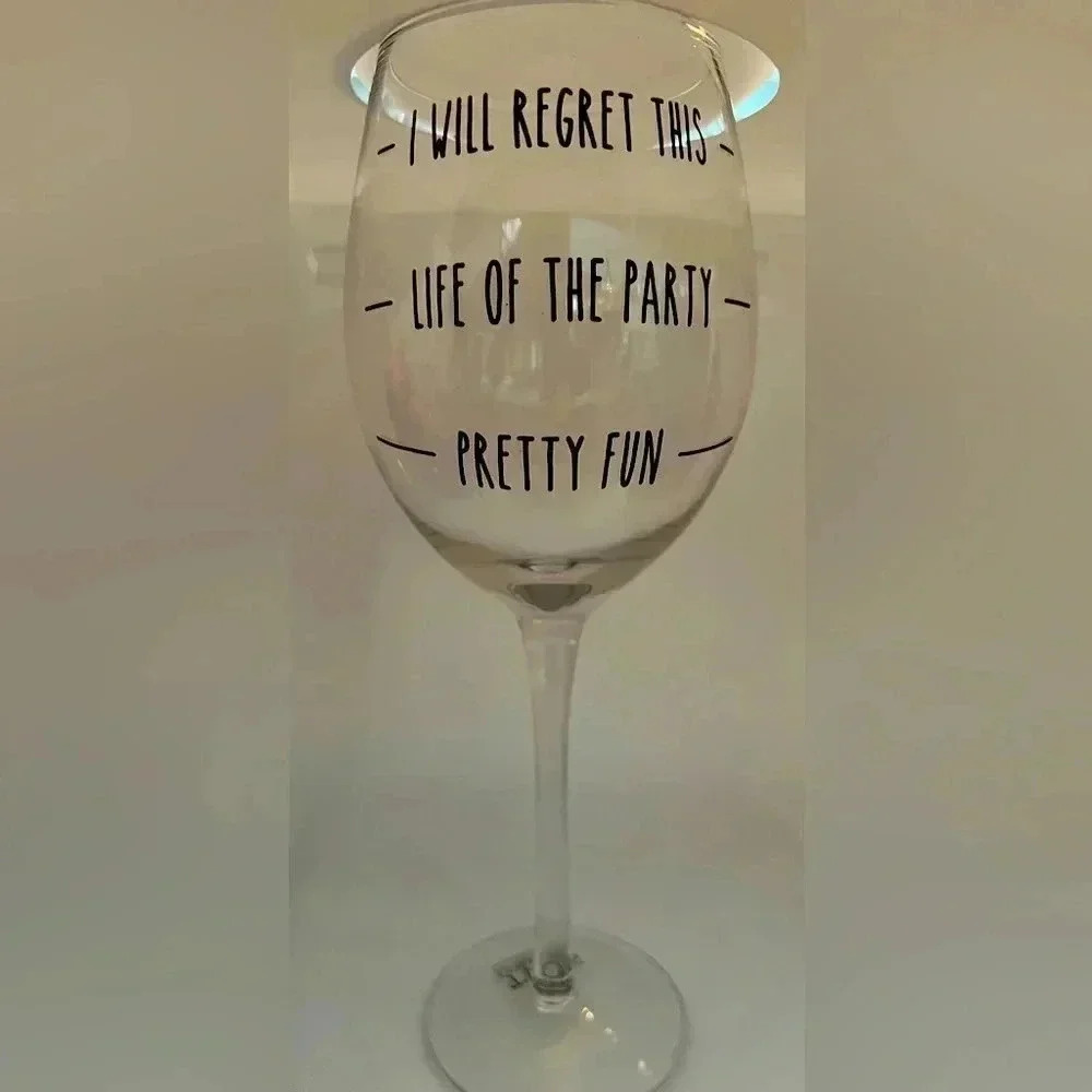 Two’s Company | funny wine glass.